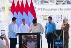 Presiden Prabowo Resmikan Pabrik Pemurnian Emas Freeport