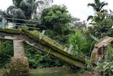 Jembatan Putus, Warga Terpaksa Berhenti Beraktivitas