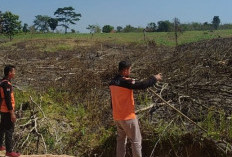 Api Membakar Lahan di Desa Terusan, Satgas Karhutla OKU Bergerak Cepat
