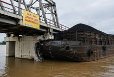 LAGI! Jembatan Lalan Kembali Dihantam Tongkang Batubara, Begaimana Respon Pemprov Sumsel