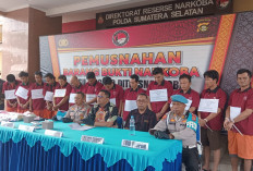 Barang Bukti 7,3 Kg Sabu Milik 23 Tersangka Dimusnakan Polda Sumsel