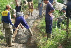 Gotong Royong Bangun Jalan ke Kebun dengan Cara Swadaya 