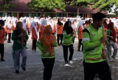 Gelar Senam Bersama, Dorong Siswa Jalani Pola Hidup Sehat