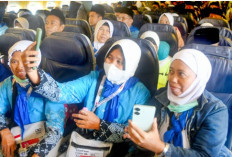 Sempat Tertunda 1 Jam, JCH Kloter 1 Asal OKU Timur Berangkat ke Tanah Suci