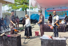 Kejari OKU Selatan Musnahkan Barang Bukti, Dominasi Kasus Narkotika