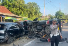 4 Kendaraan terlibat Laka Beruntun di Jalan Prabumulih—Baturaja