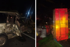 Kijang Kapsul Tabrak Truk Sayur di OKU Timur, Diduga Sopir Mengantuk