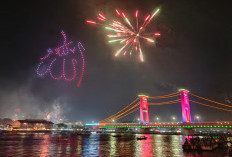 Drone Show dan Musi Cruise Memukau Warga Palembang