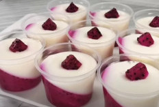 Resep Puding Buah Naga Lapis Susu, Lezat dan Menyegarkan