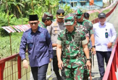 Diresmikan Pangdam, Jembatan Gantung Garuda Permudah Mobilitas Warga