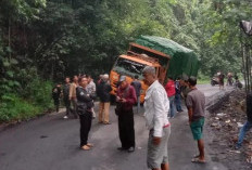 Truk Batu Bara Terbalik Bikin Macet Jalinsum