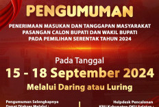 Pengumuman Penerimaan Masukan dan Tanggapan Masyarakat untuk Pilkada OKU Selatan 2024