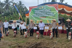 Dukung Ketahanan Pangan, Polres OKU Selatan Tanam Jagung