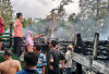 Belasan Rumah Terbakar Hebat di Banyuasin